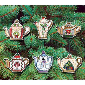 Набор для вышивания Janlynn 021-1486 Christmas Teapot Ornaments