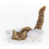Набір для вишивки хрестиком МП Студія НВ-557 Кот в снігу фото