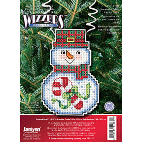 Набор для вышивания Janlynn 021-1189 Snowman With Candy Cane