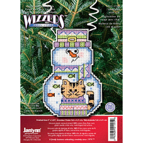 Набор для вышивания Janlynn 021-1191 Snowman With Cat
