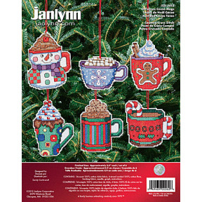 Набор для вышивания Janlynn 021-1413 Christmas Cocoa Mugs