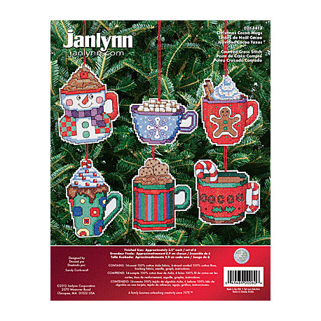 Набор для вышивания Janlynn 021-1413 Christmas Cocoa Mugs фото