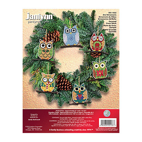 Набор для вышивания Janlynn 021-1453 Owl Ornaments фото