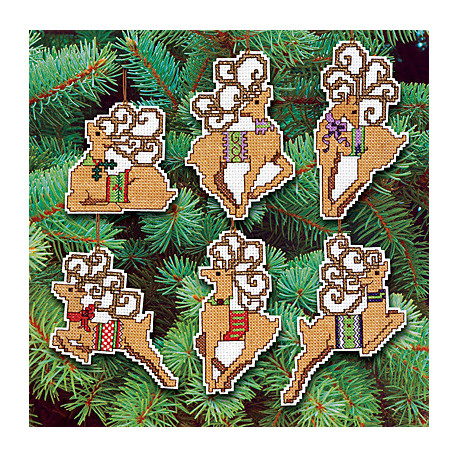 Набор для вышивания Janlynn 021-1487 Festive Reindeer Ornaments