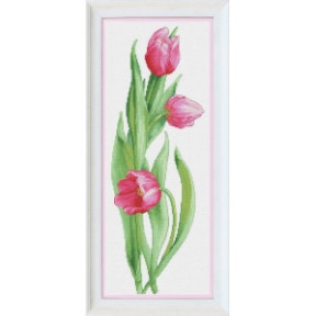Набор для вышивания крестиком OLanTa VN-050 Розовые тюльпаны