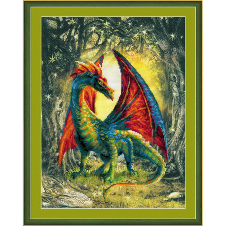 Набор для вышивки крестом Риолис РТ-0057 Лесной дракон фото