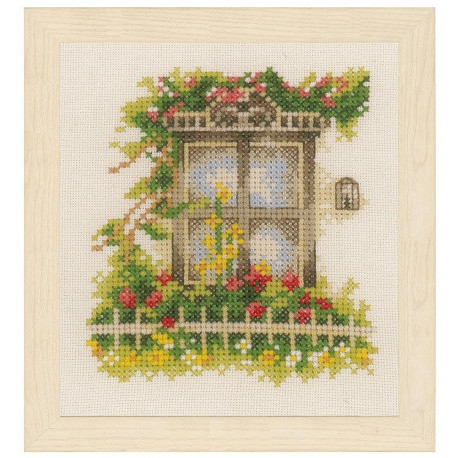 Набір для вишивання Lanarte PN-0162523 Вікно з квітами фото