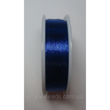 Металлизированная нить круглая Люрекс Аллюр 100-09 синый 100м