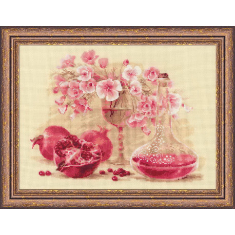 Набор для вышивки крестом Риолис 1618 Розовый гранат фото