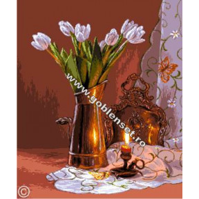 Набор для вышивания гобелен  Goblenset G903 Натюрморт с тюльпанами