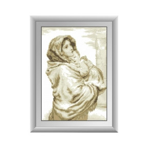 Набір для малювання камінням алмазна живопис Dream Art Мадонна з немовлям (квадратні, повна) 30305D