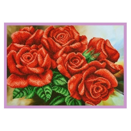 Набор для вышивания Картины Бисером Р-295 Красные розы фото