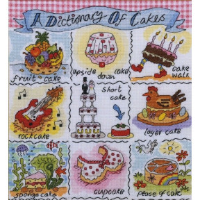 Набір для вишивання хрестиком Bothy Threads XDО3 Dictionary of Cakes Словник тістечок