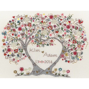 Набор для вышивания крестом Bothy Threads XKA4  Love Blossoms Цветение любви