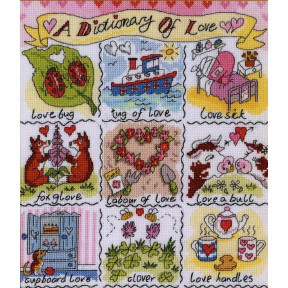 Набір для вишивання хрестиком Bothy Threads XD11 Dictionary of Love Словник кохання