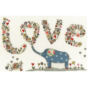 Набор для вышивания крестом Bothy Threads XKA5 Love Elly Влюбленный слон