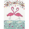 Набір для вишивання хрестиком Bothy Threads XKA9 Love Flamingo