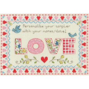 Набір для вишивання хрестиком Bothy Threads XSW5 Love Sampler Семплер Любов