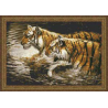 Набор для вышивания Kustom Krafts 98637 Wading Tigers фото