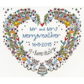 Набір для вишивання хрестиком Bothy Threads XWS10 Samplers Wedding Heart