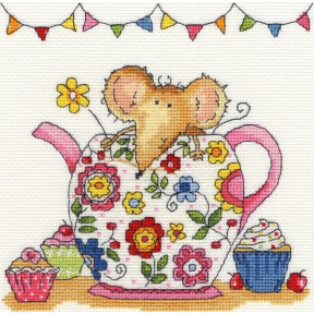 Набір для вишивання хрестиком Bothy Threads XSW6 Teapot Mouse Чайна мишка