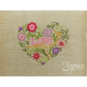 НКШ-4001 Наборы для вышивания нитками (декоративные швы) Марічка Цветочное сердце