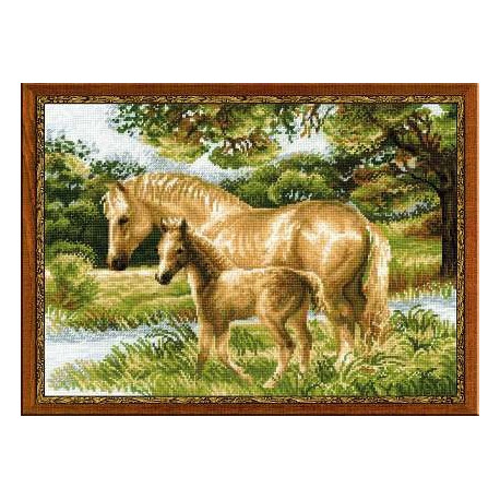 Набір для вишивки Ріоліс +1258 Кінь з лошам фото