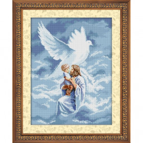 Набор для рисования камнями алмазная живопись Dream Art Святой дух (квадратные, полная) 30423D