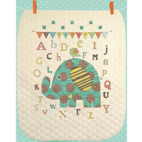 Набір для вишивання дитячої ковдри Dimensions 70-74130 Baby Elephant ABC Quilt