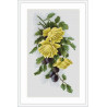 Набор для вышивки крестом Luca-S Желтые розы со сливами B2230