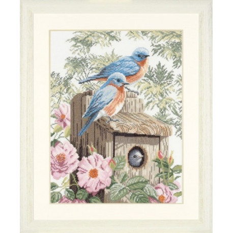 Набір для вишивання Lanarte PN-0008197 Garden Blue birds фото