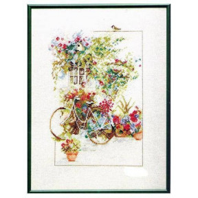 Набор для вышивания Lanarte PN-0168447 Flowers & bicycle