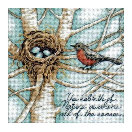 Набір для вишивки хрестиком Dimensions 65076 Robin&#39;s Nest