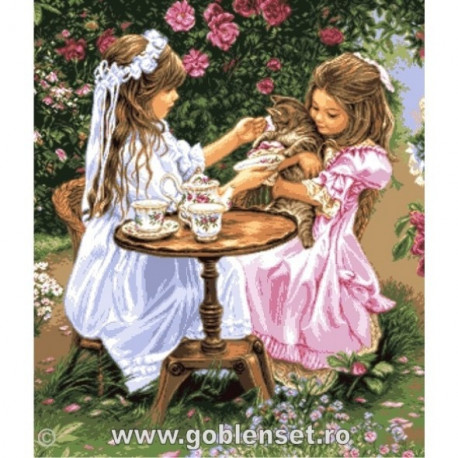 Набір для вишивання гобелен Goblenset G1060 Час пити чай фото