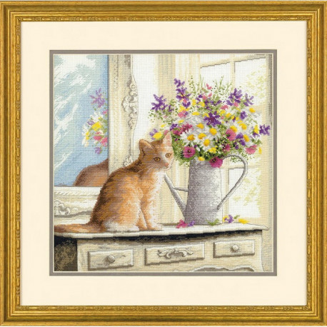 Набір для вишивання Dimensions 70-35359 Kitten in the Window