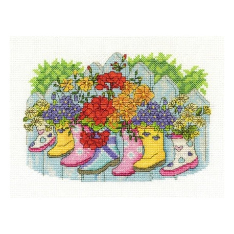 Набір для вишивання хрестиком DMC BK1546 Blossoming Wellies фото