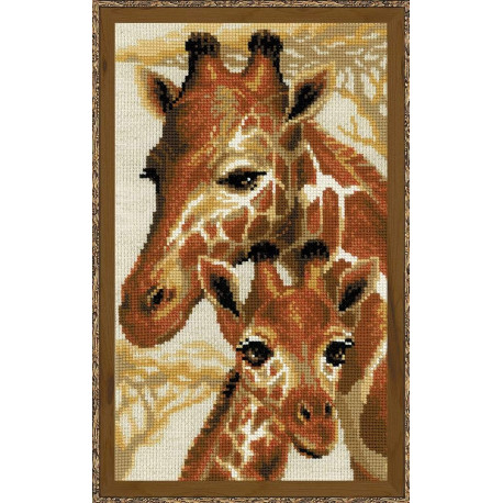 Набор для вышивки крестом Риолис 1697 Жирафы фото