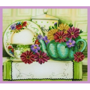 Набор для вышивания бисером  Картины Бисером Р-333 Цветочный чай