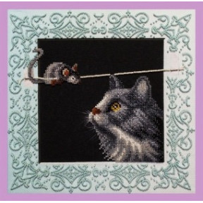 Набор для вышивания бисером  Картины Бисером Р-337 Кошки-Мышки