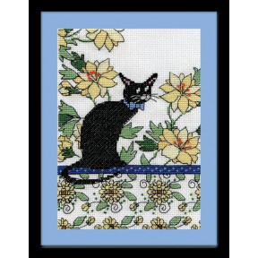 Набір для вишивання Design Works 2807 Yellow Floral Cat