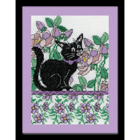 Набор для вышивания Design Works 2805 Lilac Floral Cat