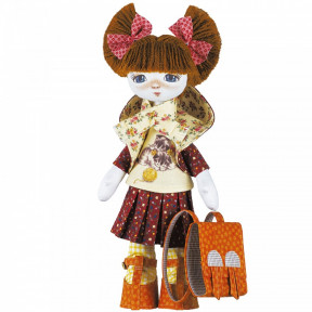 Набір для шиття ляльки на основі лляної. Текстильна лялька Нова Слобода К1016 Першокласниця