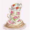 Набір для вишивання хрестиком Luca-S BA2323 Три чайні чашки фото