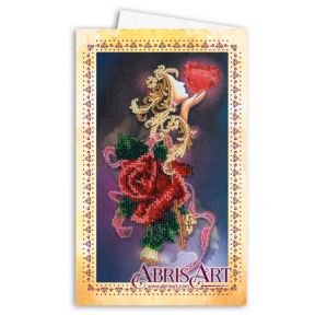 Набор для вышивания Абрис Арт АОМ-011 открытка-конверт Бархат розы