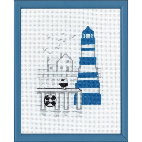 Набор для вышивания Permin 13-7122 Blue lighttower фото