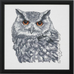 Набор для вышивания Permin 70-4112 Owl in grey