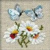 Набір для вишивки хрестиком Ріоліс 757 Ромашки з метеликами фото