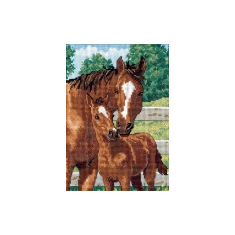 Набор для вышивки Dimensions 06960 Mother’s Pride Horses фото