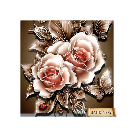 Картина из бумаги Папертоль РТ150039 "Карамельные розы" фото
