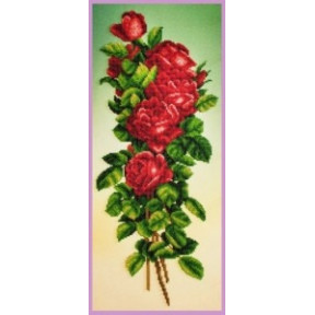 Набор для вышивания бисером  Картины Бисером Р-348 Букет красных роз